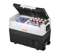 VEVOR Nevera Eléctrica Portátil de 45 L Nevera Portátil para Coche 12/24 V CC 100-240 V CA Nevera de Una Zona para Coche 0,6 kW.h -20 °C a 10 °C Congelador Ajustable para Camión Barco Camping