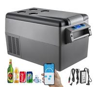 VEVOR Nevera Portátil 35 L Nevera de Viaje para Coche Nevera Portátil Eléctrica de Viaje para Coche Mini Refrigerador para Coche Mini Nevera para Bebidas con LCD