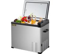 VEVOR Nevera Portátil Eléctrica 40L 60W Refrigerador Portátil con Compresor 12/24 V Nevera Portátil para Coche, Refrigeración Eficiente -20℃ - 20℃ con Bajo Ruido de 45 dB para Coche y Autocaravana