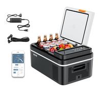 VEVOR Nevera Portátil para Coche 12/24 V CC 100-240 V CA con Compresor, Control de Temperatura de -20 °C a 20 °C, con Aplicación, Congelador de 20 L para Autocaravanas, Camping, Barcos, Pesca