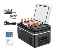 VEVOR Nevera Portátil para Coche 12/24 V CC 100-240 V CA con Compresor, Control de Temperatura de -20 °C a 20 °C, con Aplicación, Congelador de 22 L para Autocaravanas, Camping, Barcos, Pesca