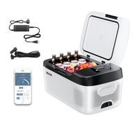 VEVOR Nevera Portátil para Coche 12/24 V CC 100-240 V CA con Compresor, Control de Temperatura de -20 °C a 20 °C, con Aplicación, Congelador de 15 L para Autocaravanas, Camping, Barcos, Pesca