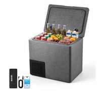 VEVOR Nevera Portátil para Coche 20 L, Zona Única, Refrigerador para Coche con Compresor 12/24 V CC, Temperatura Ajustable de -10 °C a 10 °C, para Autocaravanas, Furgonetas, Barcos, Camping, Viajes
