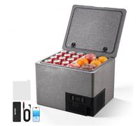 VEVOR Nevera Portátil para Coche 40 L, Zona Única, Refrigerador para Coche con Compresor 12/24 V CC, Temperatura Ajustable de -10 °C a 10 °C, para Autocaravanas, Furgonetas, Camping, Viajes, Barcos