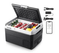 VEVOR Nevera Portátil para Coche 50 L, Zona Única, Refrigerador para Coche con Compresor 12/24 V CC y 100-240 V CA, Temperatura Ajustable de -20 °C a 20 °C, para Autocaravanas, Camping, Viajes