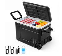 VEVOR Nevera Portátil para Coche 78 L con Compresor, Refrigerador para Coche Temperatura Ajustable de -20 a 20 °C, 12/24 V CC y 100-240 V CA, con Ruedas y Asa, para Autocaravanas, Camping, Viajes