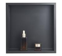 VEVOR Nicho de Ducha Empotrado de Acero Inoxidable 33 x 33 x 10,2 cm, Negro