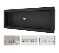 VEVOR Nicho de ducha listo para azulejos, 40,64 x 127 cm, organizador de estante único, esquinas cuadradas, nicho insertado en la pared, protección sellada, moderno nicho de almacenamiento de jabón