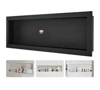 VEVOR Nicho Empotrable para Baño 127x40,64x10 cm Nicho de Ducha Montado en Pared Estante de Plástico XPS Simple Esquinas Cuadradas Protección Sellada para Baño, Ducha, Almacenamiento de Jabón, Negro