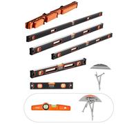 VEVOR Nivel Torpedo 6 Piezas 78/48/32/24/16/10 pulgadas con Viales de Burbujas