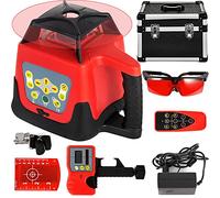 VEVOR Nivel Láser Auto-nivelante Rojo, 250 m Máximo Rango Nivel de Láser Rojo, IP54 Láser Rotatorio Impermeable Temperatura de -20 °C - 45 °C para Construcción, 161 x 161 x 184 mm