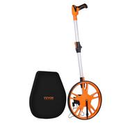 VEVOR Odómetro de Rueda para Medición de Distancia Diámetro de Rueda de 317,5mm Topómetro Medición de Distancia Mango Telescópico de 100-40cm Rango de Medición de 99999,9 pies con Mochila para Caminos