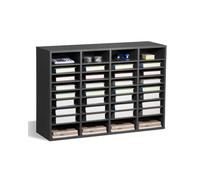 VEVOR Organizador de Literatura 997 x 305 x 680 mm, Clasificador de Madera de Oficina de 36 Compartimentos con Estantes Ajustables, para Almacenamiento para Archivos, Documentos, Papeles, Gris