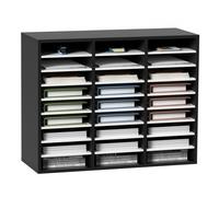 VEVOR Organizador de Literatura de 27 Ranuras de 800x305x630mm Negro y Blanco