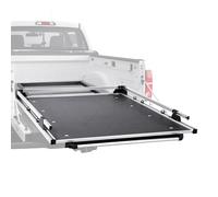 VEVOR Organizador Deslizante para Caja de Camioneta con Capacidad 453,6 kg, Cuenta con 6 Anillos Móviles para Asegurar, Bandeja Deslizable de 2 Posiciones para Camionetas, Negro, 1905 x 1220 mm