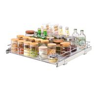 VEVOR Organizador Extraíble Debajo del Fregadero 508x533x63,5 mm Cesta Deslizante 1 Nivel de Acero Cromado Cajón Deslizante Carga de 13 kg Deslizamiento Suave para Organización del Baño Cocina