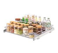 VEVOR Organizador Extraíble Debajo del Fregadero 537x533x85 mm Cesta Deslizante 1 Nivel de Acero Cromado Cajón Deslizante Carga de 13 kg Deslizamiento Suave Tamaño de Instalación 567x563x183 mm