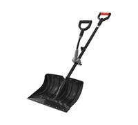 VEVOR Pala de Nieve Cabeza de Plástico Ancho de 45,5 cm, Pala Quitanieves con Mango Auxiliar en Forma de D, Portátil y Ligera, para Quitar Nieve de Jardín, Coche, Camping, Entrada de Vehículos, Negro