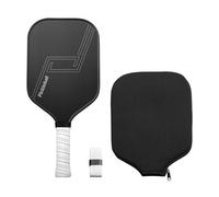 VEVOR Pala de Pickleball, Superficie de Fibra de Carbono T700 y Núcleo de Panal con Acabado Mate, Pala Profesional con Mayor Potencia, Control y Efectos, para Adultos, Unisex, Negro, 418 x 190 mm