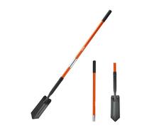 VEVOR Pala de Zanja, Pala de Drenaje con Hoja de 104 mm de Ancho, Mango de Fibra de Vidrio y Agarre Antideslizante, 1425 mm de Largo para Jardinería, Excavación de Hoyos, Zanjas y Plantación