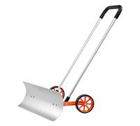 VEVOR Pala Quitanieves con Ruedas Pala Quitanieves de 745 mm de Ancho Empujador de Nieve de Metal Empujador de Nieve Resistente con Mango de Aleación de Aluminio en Forma de U para Limpiar Entrada