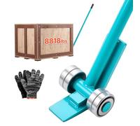 VEVOR Palanca de Elevación 4 T, con Mango de Acero al Carbono de 1,4 m, con Ruedas para Palés Grandes, Artículos Pesados, Bloques de Hormigón y Equipos de Alta Resistencia, 1510 x 165 x 160 mm