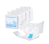 VEVOR Pañales Desechables para Adultos con Pestañas, Superabsorbentes para la Incontinencia, con Protección 3D Antifugas e Indicador de Humedad, Talla M, 40 Unidades, 650 x 800 x 50 mm, Blanco