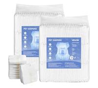 VEVOR Pañales Desechables para Perras, Superabsorbentes, a Prueba de Fugas de 360°, con Indicador de Humedad para Celo, Entrenamiento e Incontinencia, Talla M, 144 uds, 540 x 350 mm por Pieza