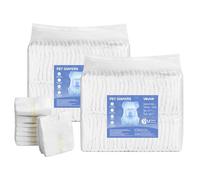 VEVOR Pañales Desechables para Perras, Superabsorbentes, a Prueba de Fugas de 360°, con Indicador de Humedad para Celo, Entrenamiento e Incontinencia, Talla M, 96 uds, 540 x 350 mm por Pieza