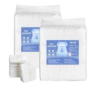 VEVOR Pañales Desechables para Perras, Superabsorbentes, a Prueba de Fugas de 360°, con Indicador de Humedad para Celo, Entrenamiento e Incontinencia, Talla XS, 144 uds, 340 x 280 mm por Pieza