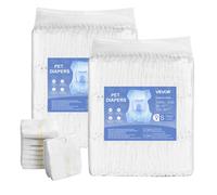 VEVOR Pañales Desechables para Perras, Superabsorbentes, a Prueba de Fugas de 360°, con Indicador de Humedad para Celo, Entrenamiento e Incontinencia, Talla S, 144 uds, 440 x 310 mm por Pieza