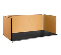 VEVOR Panel de Privacidad de Oficina Amarillo 152x61 cm 3 Paneles Divisor de Escritorio Espesor de Panel 20mm Espesor de Escritorio Adecuado 10-35mm Panel de Privacidad de Escritorio para Oficina Aula