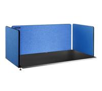 VEVOR Panel de Privacidad de Oficina Azul Marino 152x61 cm 3 Paneles Divisor de Escritorio Espesor de Panel 20 mm Espesor de Escritorio 10-35 mm Panel de Privacidad de Escritorio para Oficinas Aulas