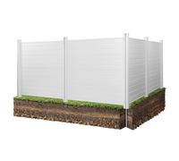 VEVOR Panel de Protección Exterior 127x127 cm Kit de Valla de Jardín Horizontal 4 Paneles de Privacidad con Estacas de Metal, Accesorios para Suelos Blandos, Aire Acondicionado Oculto, Botes de Basura