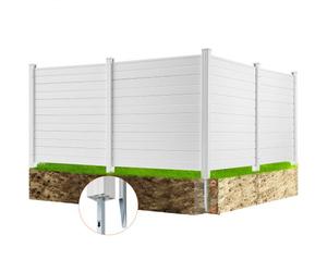 VEVOR Panel de Protección Exterior 127x127 cm Kit de Valla de Jardín Horizontal 4 Paneles de Privacidad con Estacas de Metal, Accesorios para Suelos Blandos, Aire Acondicionado Oculto, Botes de Basura