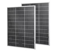 VEVOR Panel Solar 100W 2 Piezas, Módulo Solar Monocristalino Bifacial, Eficiencia 23%, Marco de Aluminio y Salida MC4, Protección IP67, para Autocaravanas Barcos Terrazas Hogar Sistema fuera de la Red