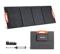 VEVOR Panel Solar Monocristalino Plegable 150 W, Cargador Portátil ETFE Monocristalino con Eficiencia 23 %, Salida MC4, Tipo C, Impermeable IP67 para Centrales Eléctricas, Camping y Senderismo