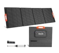 VEVOR Panel Solar Monocristalino Plegable de 300 W, Cargador Portátil de Eficiencia 23%, con Salida MC4 y Adaptadores de DC 10 en 1, Impermeable, para Centrales Eléctricas, Camping y Senderismo
