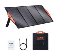 VEVOR Panel Solar Monocristalino Portátil Cargador Solar Plegable 120 W ETFE Panel Solar de Eficiencia del 23% con Tipo C, CC 18 V, Puerto USB QC3.0, IP67 a Prueba de Agua para el Hogar, Fuera de Red