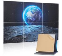 VEVOR Paneles Acústicos Artísticos, 6 uds, 600 x 600 x 10 mm, Baldosas de Pared Insonorizadas, Absorbentes de Sonido Decorativos Autoadhesivos para el Hogar, Oficina, Estudio, Teatro, Tierra