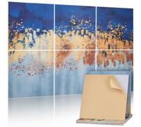 VEVOR Paneles Acústicos Artísticos, 6 uds, 600 x 600 x 10 mm, Baldosas de Pared Insonorizadas, Absorbentes de Sonido Decorativos Autoadhesivos para Hogar, Oficina, Estudio, Pintura al Óleo Clara