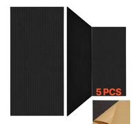 VEVOR Paneles Acústicos Autoadhesivos, 5 uds, 1200 x 600 x 10 mm, Espuma Insonorizada, Fibra de Poliéster, Alta Densidad, para el Hogar, Estudio, Oficina, Teatro, Negro, Rayas, Estética y práctica