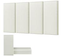 VEVOR Paneles Acústicos de Fibra de Vidrio, Paneles de Absorción de Sonido, Insonorizados Autoadhesivos, para Estudios, Oficinas, Cine en Casa, Salas de Reuniones, Beige, 600 x 300 x 50 mm, 4 uds