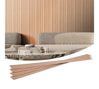VEVOR Paneles Acústicos de Listones de Madera, con Acento WPC para Paredes Interiores Modernas, para una Decoración Elegante y Reducción de Ruido, Madera de Fresno, 2450 x 166 x 9 mm, 8 Unidades