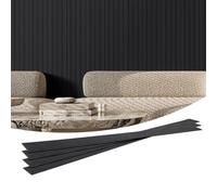 VEVOR Paneles Acústicos de Listones de Madera Sintética con Acento WPC para Paredes Interiores Modernas, para una Decoración Elegante y Reducción de Ruido, Negro Mate, 2450 x 166 x 9 mm, 8 uds