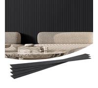 VEVOR Paneles Acústicos de Listones de Madera Sintética con Acento WPC para Paredes Interiores Modernas, para una Decoración Elegante y Reducción de Ruido, Negro Mate, 2450 x 166 x 9 mm, 8 uds