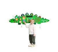 VEVOR Paneles de Actividades de Pared con Forma de Dinosaurios, 11 Actividades, Juguete Sensorial de Pared Montessori para Niños de 3 a 12 Años para Salas de Juegos Infantiles y Aulas de Guardería