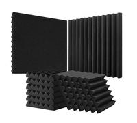 VEVOR Paneles de Espuma Acústica Insonorizados 30,5 x 30,5 x 5 cm Negro 36 uds