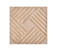 VEVOR Paneles de Pared 3D, 12 Baldosas de Sal Minimalistas de Arte Moderno PVC, con Acento de Cobertura 2,97 m², para Techo, Dormitorio, Sala de Estar y Juegos, Madera Clara, 500 x 500 x 25,6 mm