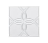 VEVOR Paneles de Pared 3D, Azulejos de PVC con Diseño Floral Minimalista, Cobertura de 2,97 m², para Techo, Dormitorio, Sala de Estar y Sala de Juegos, Blanco Mate, 300 x 300 x 25,1 mm, 33 uds